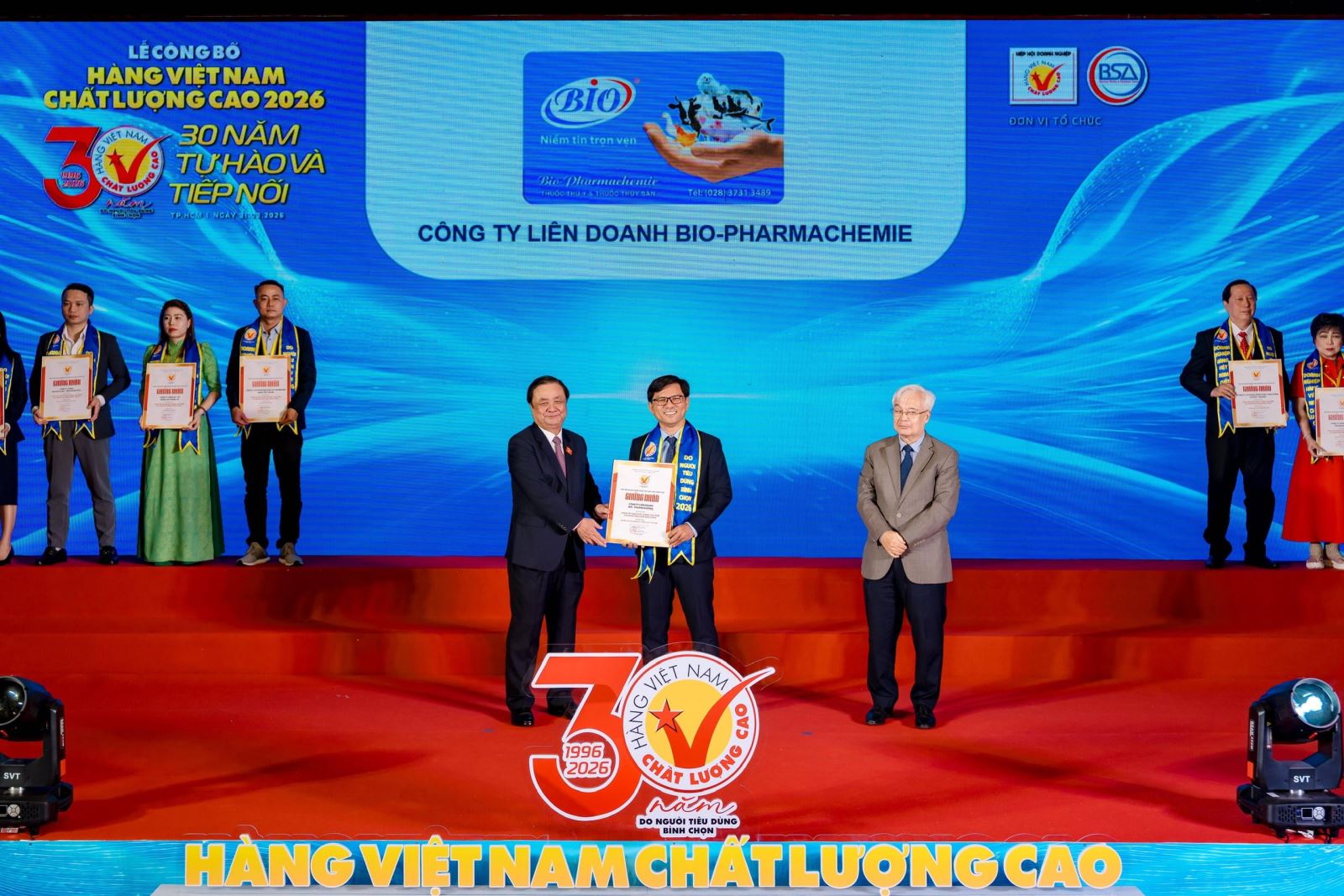 CÔNG TY LIÊN DOANH BIO-PHARMACHEMIE ĐẠT CHỨNG NHẬN HÀNG VIỆT NAM CHẤT LƯỢNG CAO 2026